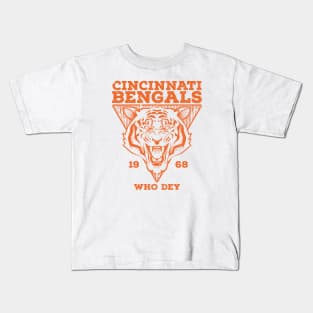 bengals retro vintage emblem Kids T-Shirt